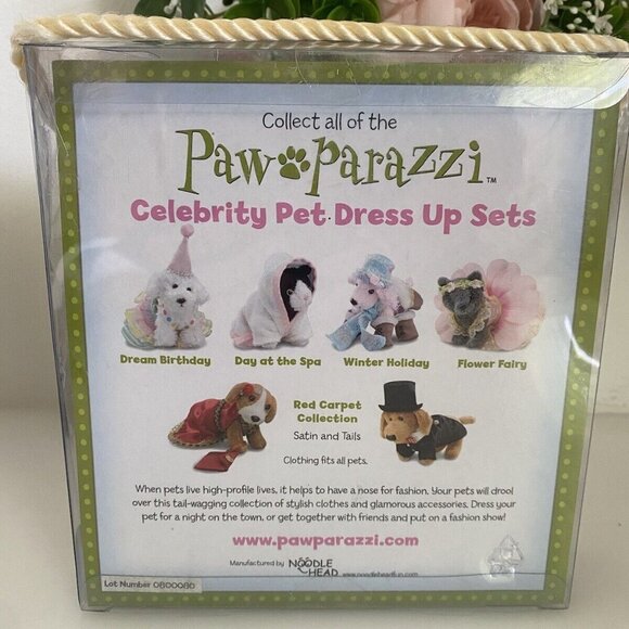 Rare Retired Paw Parazzi Celebrity Pet Dress Up Winter Holiday Clothes Set NEW - Picture 12 of 16
